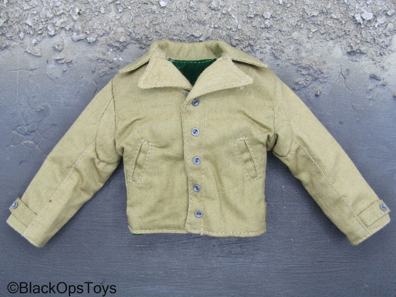 Load image into Gallery viewer, WWII - Tan M41 4th Division Jacket w/Green Inner Lining
