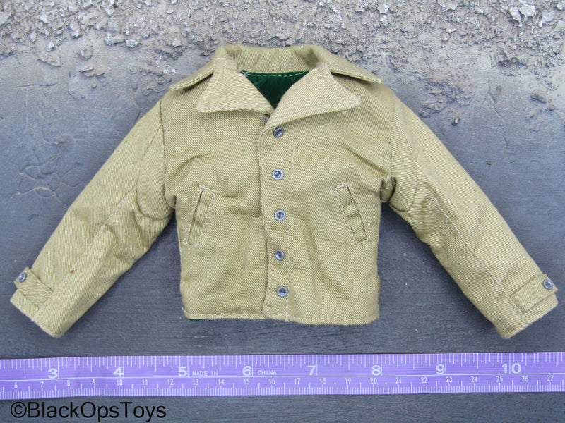 Load image into Gallery viewer, WWII - Tan M41 4th Division Jacket w/Green Inner Lining
