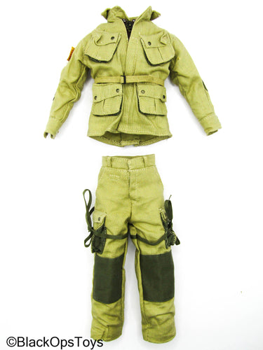 WWII - Tan Airborne Paratrooper Sergeant Combat Uniform Set