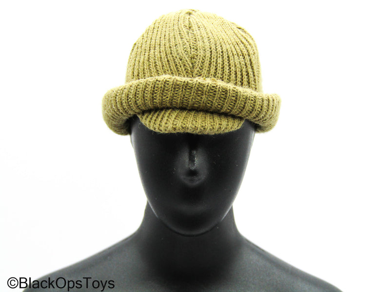 Load image into Gallery viewer, WWII - Tan Knit Hat w/Bill
