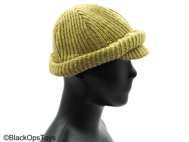 Load image into Gallery viewer, WWII - Tan Knit Hat w/Bill
