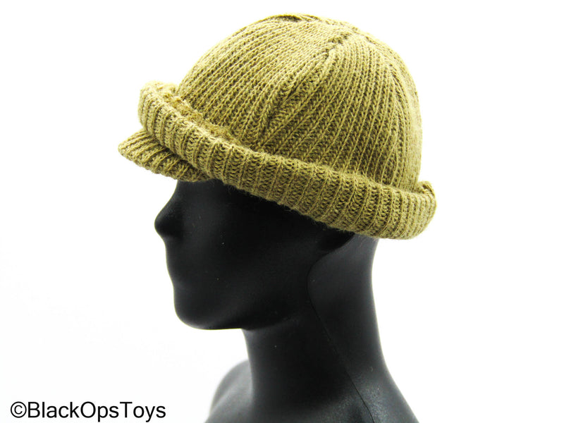 Load image into Gallery viewer, WWII - Tan Knit Hat w/Bill
