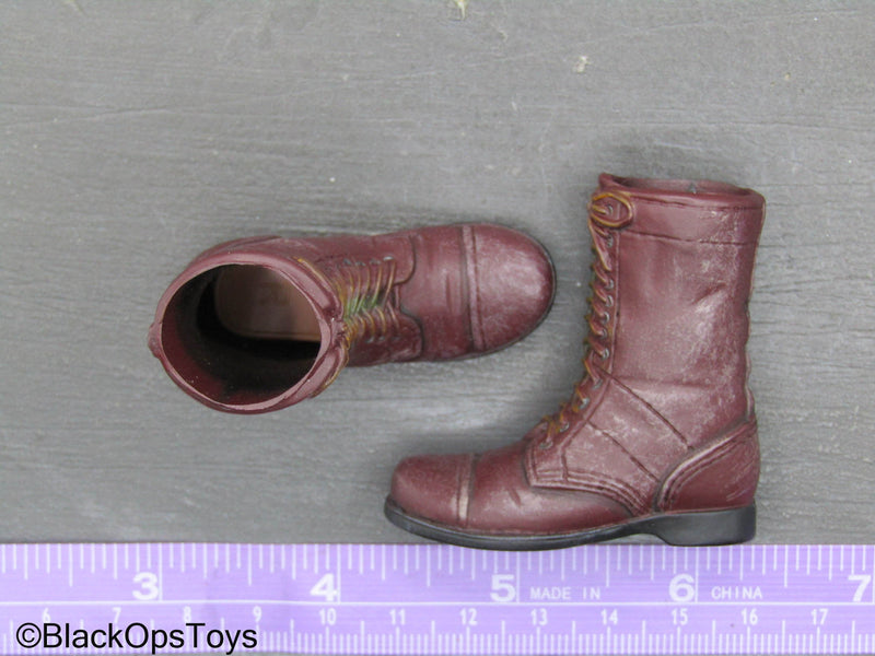 Load image into Gallery viewer, WWII - Weathered M-42 Combat Boots (Foot Type)
