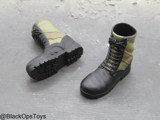 Vietnam Era Female - OD Green & Black Female Combat Boots