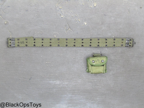 Vietnam Era Female - OD Green Rivet Belt w/Pouch