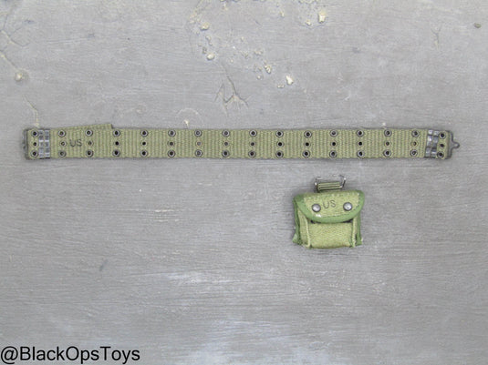 Vietnam Era Female - OD Green Rivet Belt w/Pouch