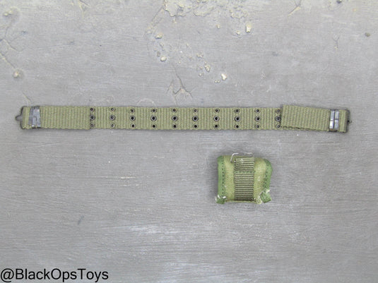 Vietnam Era Female - OD Green Female Rivet Belt w/Pouch