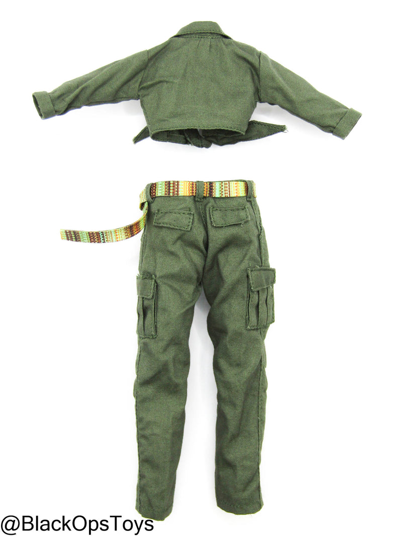 Load image into Gallery viewer, Vietnam Era Female - OD Green Female Combat Uniform w/Hippy Belt
