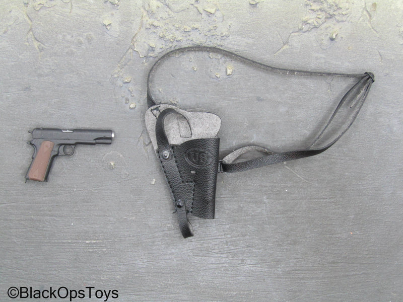 Load image into Gallery viewer, Vietnam Era Male - M1911 Pistol w/Black Leather Like Holster
