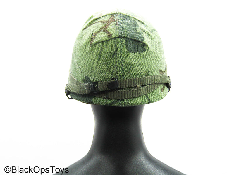 Load image into Gallery viewer, Vietnam Era Male - ERDL Leaf Camo Helmet
