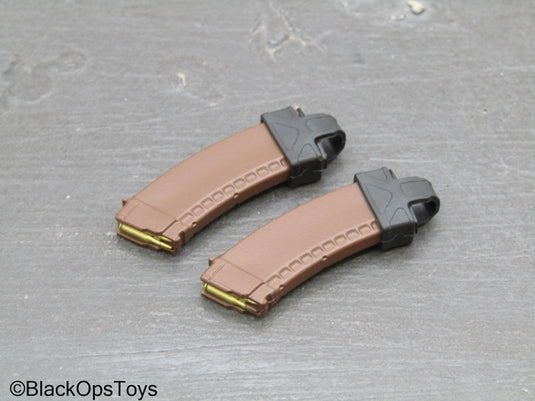 Russian SSO - Brown AK Magazines w/Magpuls (x2)