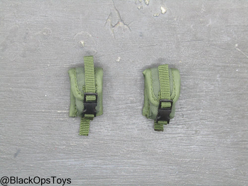 Ukraine Anti Tank Gunner - OD Green MOLLE Grenade Pouch Set (x2)