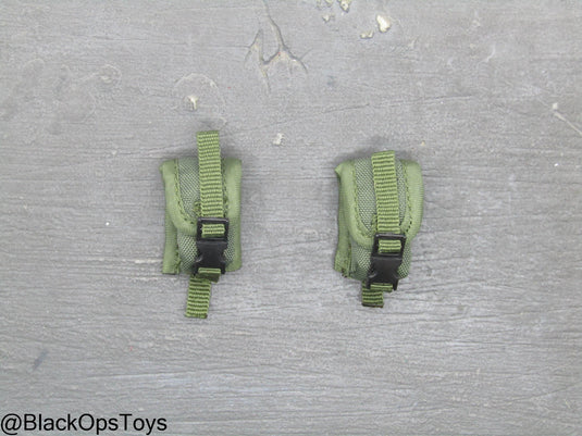 Ukraine Anti Tank Gunner - OD Green MOLLE Grenade Pouch Set (x2)