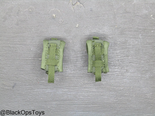 Ukraine Anti Tank Gunner - OD Green MOLLE Grenade Pouch Set (x2)