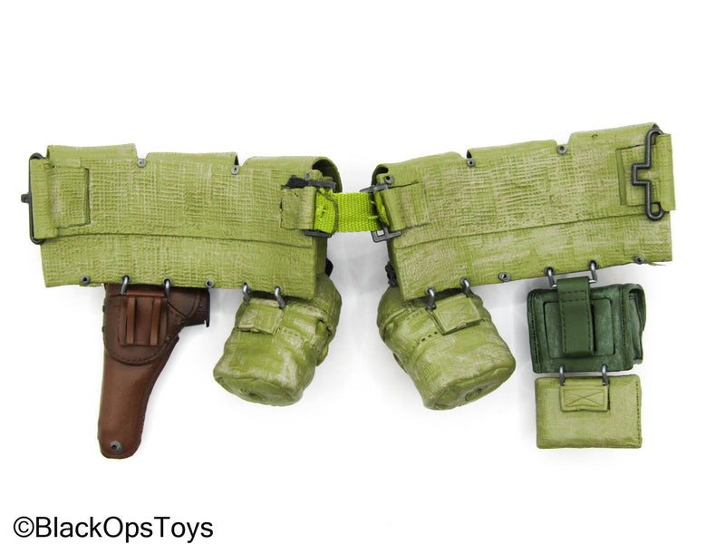 Load image into Gallery viewer, WWII - Tan Ammo Belt w/Pistol, Canteens &amp; Pouch Set
