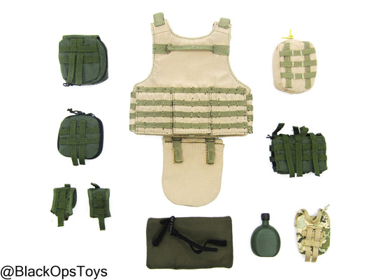 Ukraine Anti Tank Gunner - FDE Tan Plate Carrier w/MOLLE Pouch Set