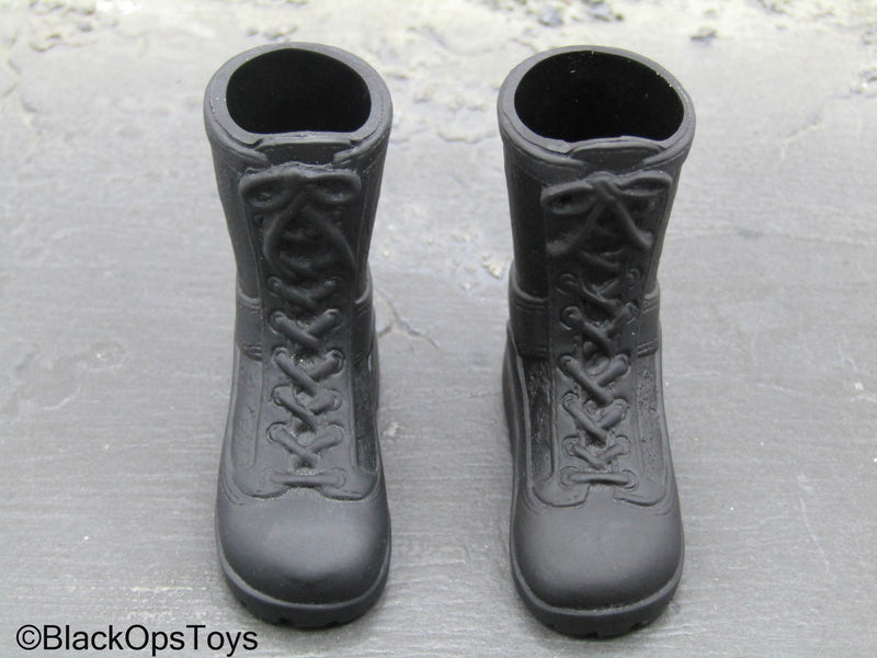 Load image into Gallery viewer, Black Combat Boots (Foot Type)
