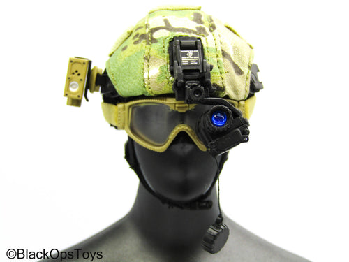 FSB Spetsnaz Alpha - Black Helmet w/Multicam Cover & NVG Set