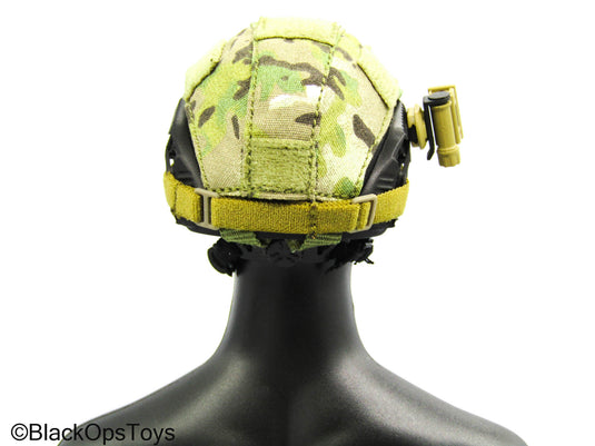 FSB Spetsnaz Alpha - Black Helmet w/Multicam Cover & NVG Set