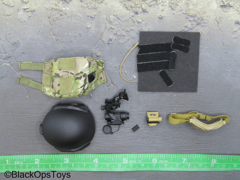 Load image into Gallery viewer, FSB Spetsnaz Alpha - Black Helmet w/Multicam Cover &amp; NVG Set
