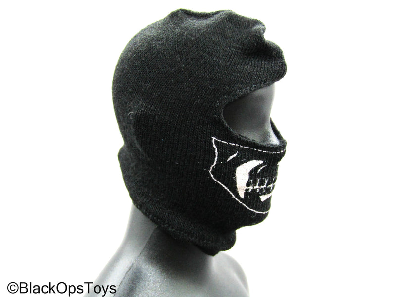 Load image into Gallery viewer, Black Balaclava w/White Skull Detail (x3)
