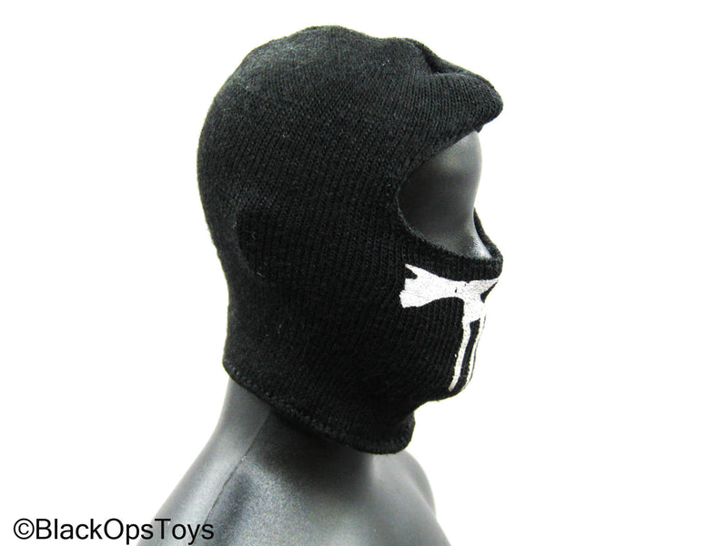 Load image into Gallery viewer, Black Balaclava w/White Skull Detail (x3)
