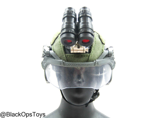 ZERT AMG Juggernaut - OD Green Helmet w/NVG & Face Shield Set