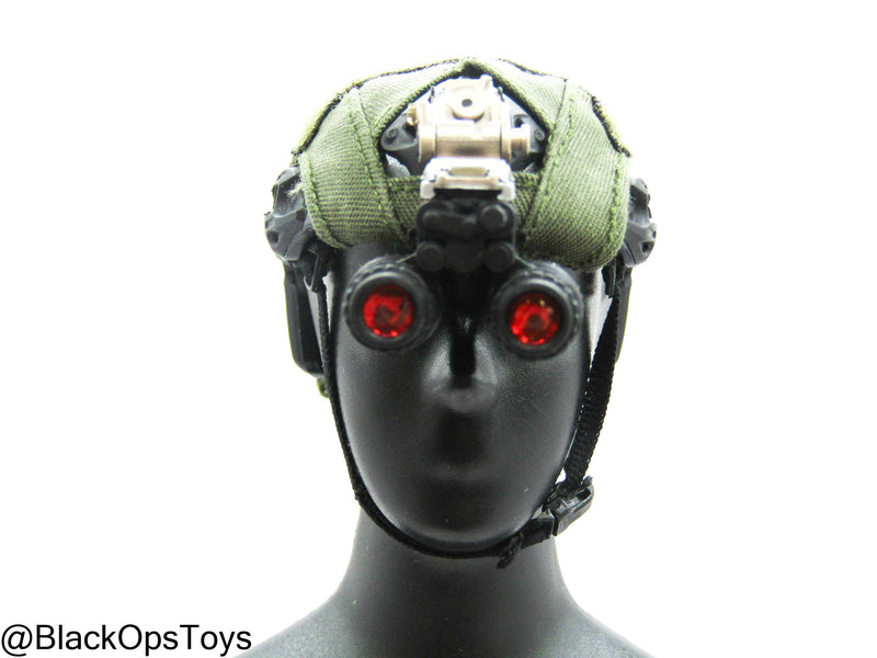 Load image into Gallery viewer, ZERT AMG Juggernaut - OD Green Helmet w/NVG &amp; Face Shield Set
