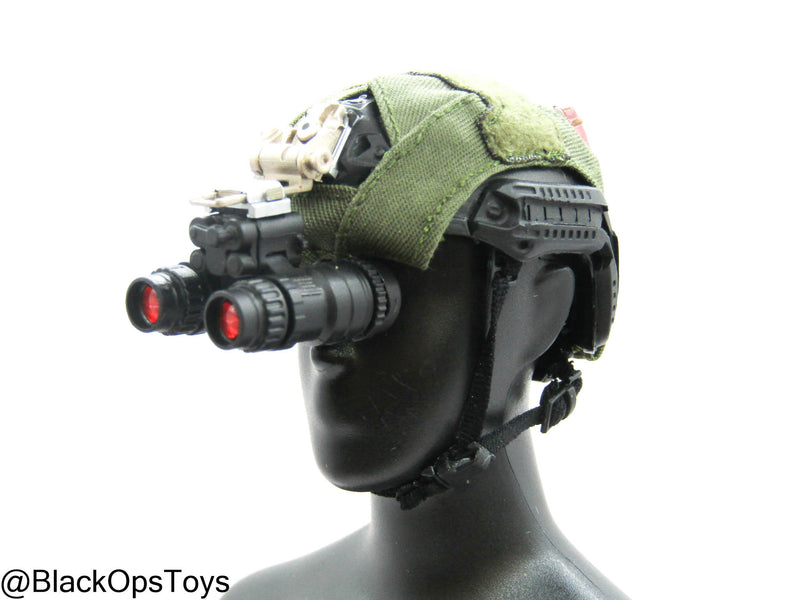 Load image into Gallery viewer, ZERT AMG Juggernaut - OD Green Helmet w/NVG &amp; Face Shield Set
