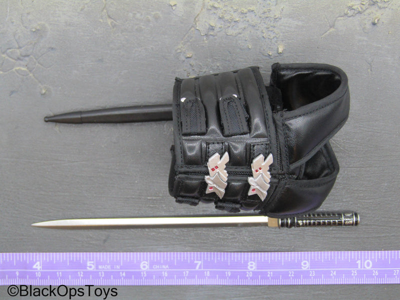 Load image into Gallery viewer, Blade Warrior - Black Leather Like Vest w/Sword &amp; Sheath
