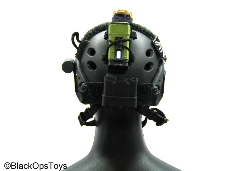 Load image into Gallery viewer, Doomsday Guardian - Black Helmet w/NVG Set
