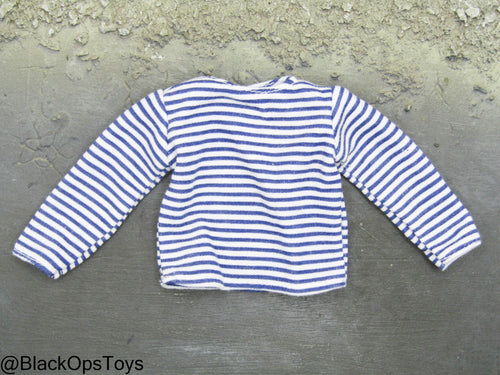 Blue & White Striped Long Sleeve Shirt