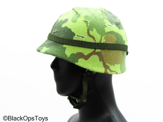 Vietnam US Army LRRP - Metal Wineleaf Camo Helmet