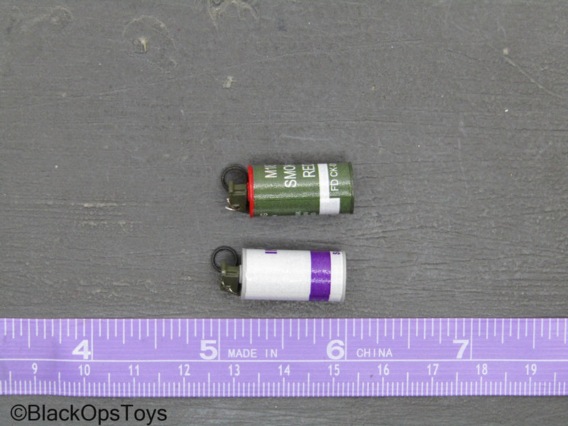 Load image into Gallery viewer, Vietnam US Army LRRP - Metal Red M18 Smoke &amp; Incendiary Grenade
