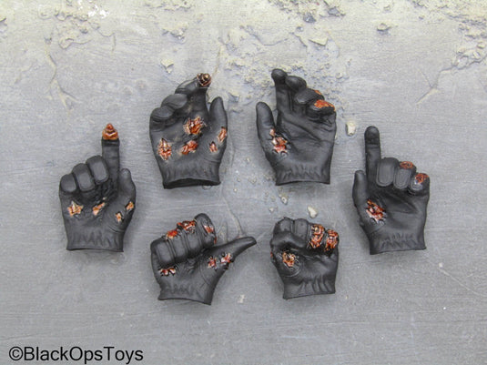 Future Warrior - Black Battle Damaged Gloved Hand Set