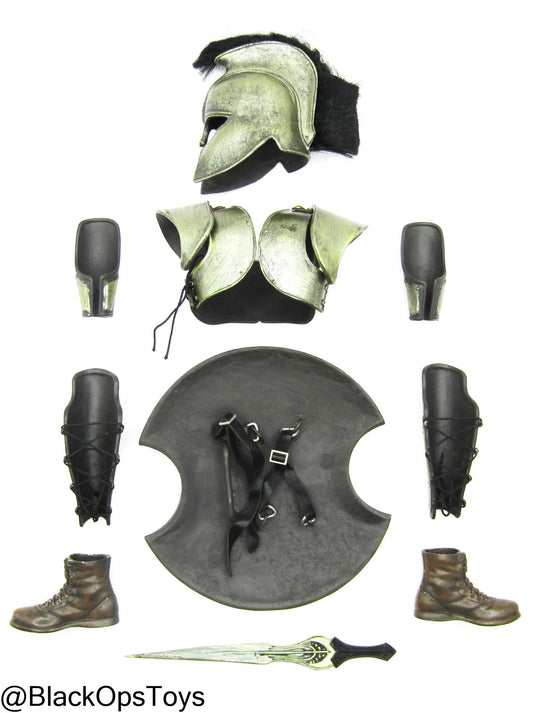 Greek Warrior Troy - Metal Armor Set w/Shield & Sword Type 2