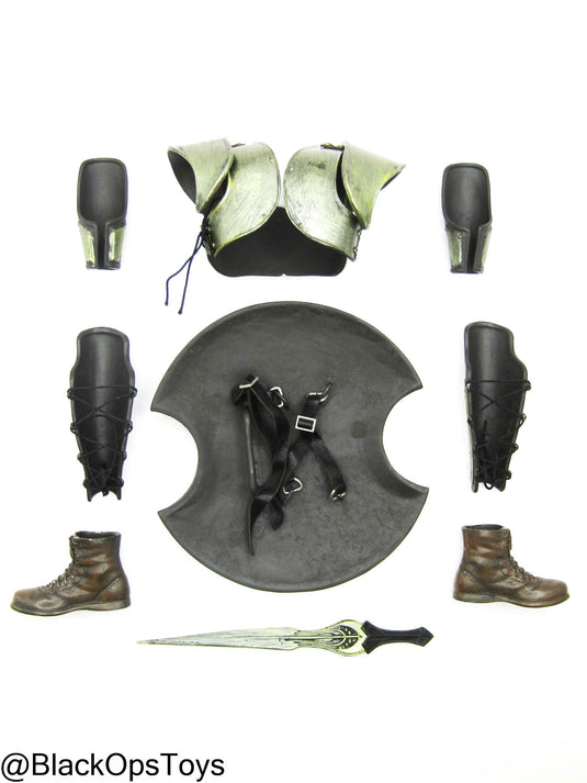 Greek Warrior Troy - Metal Armor Set w/Shield & Sword Type 1