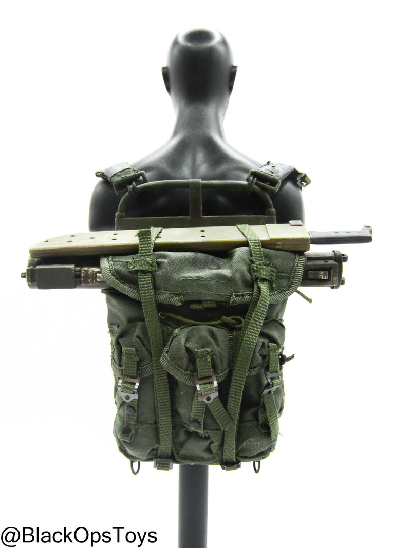 Load image into Gallery viewer, Custom Weathered Vietnam Alice Pack w/Frame, Machete, &amp; LAW
