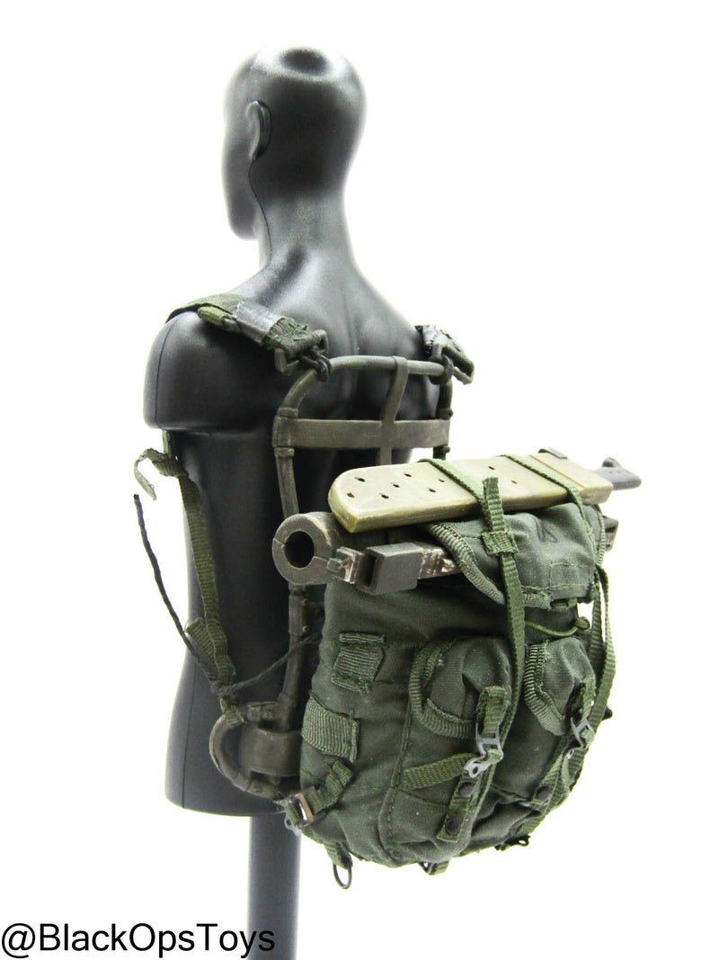 Load image into Gallery viewer, Custom Weathered Vietnam Alice Pack w/Frame, Machete, &amp; LAW
