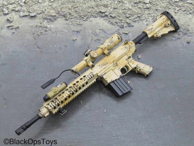 Load image into Gallery viewer, SMU Delta Force Chronology Ver 2006 - Desert SR-25K Rifle w/Attachment Set
