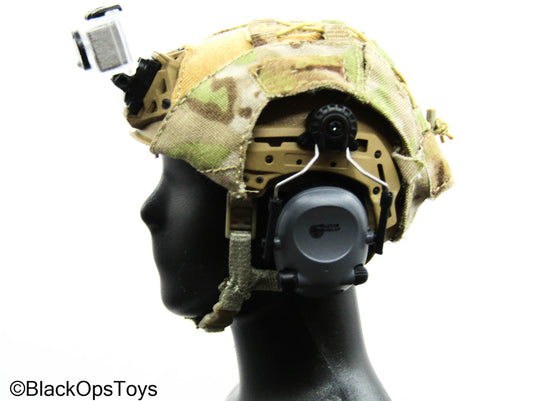 PMC Field RECCE - Tan Helmet w/Multicam Cover & Camera