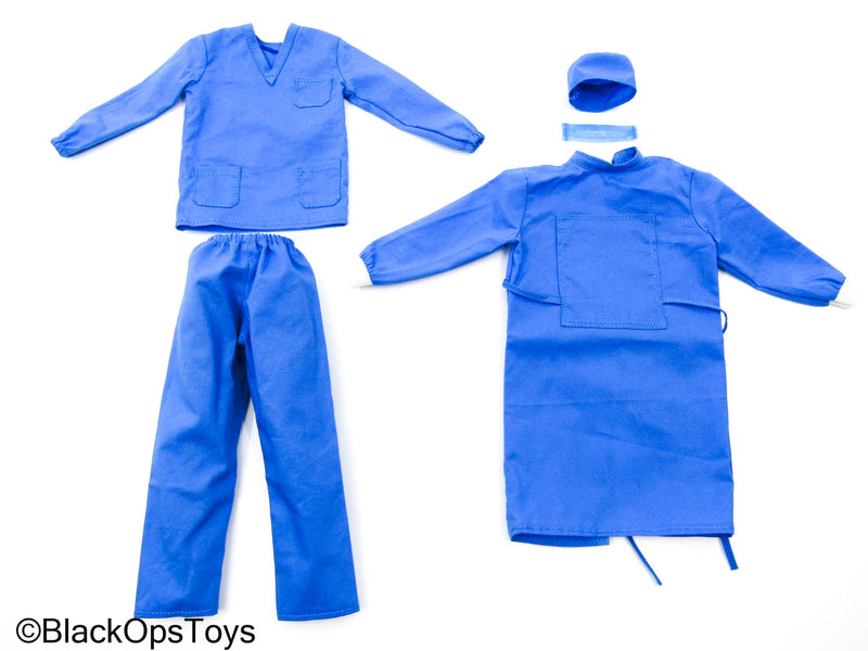 Load image into Gallery viewer, Surgeon - Blue Surgeon&#39;s Uniform Set w/Mask
