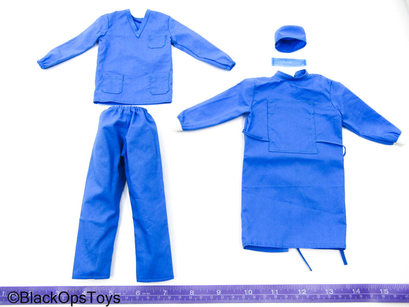 Load image into Gallery viewer, Surgeon - Blue Surgeon&#39;s Uniform Set w/Mask
