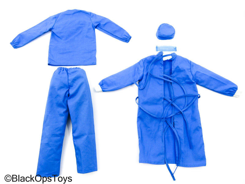 Load image into Gallery viewer, Surgeon - Blue Surgeon&#39;s Uniform Set w/Mask
