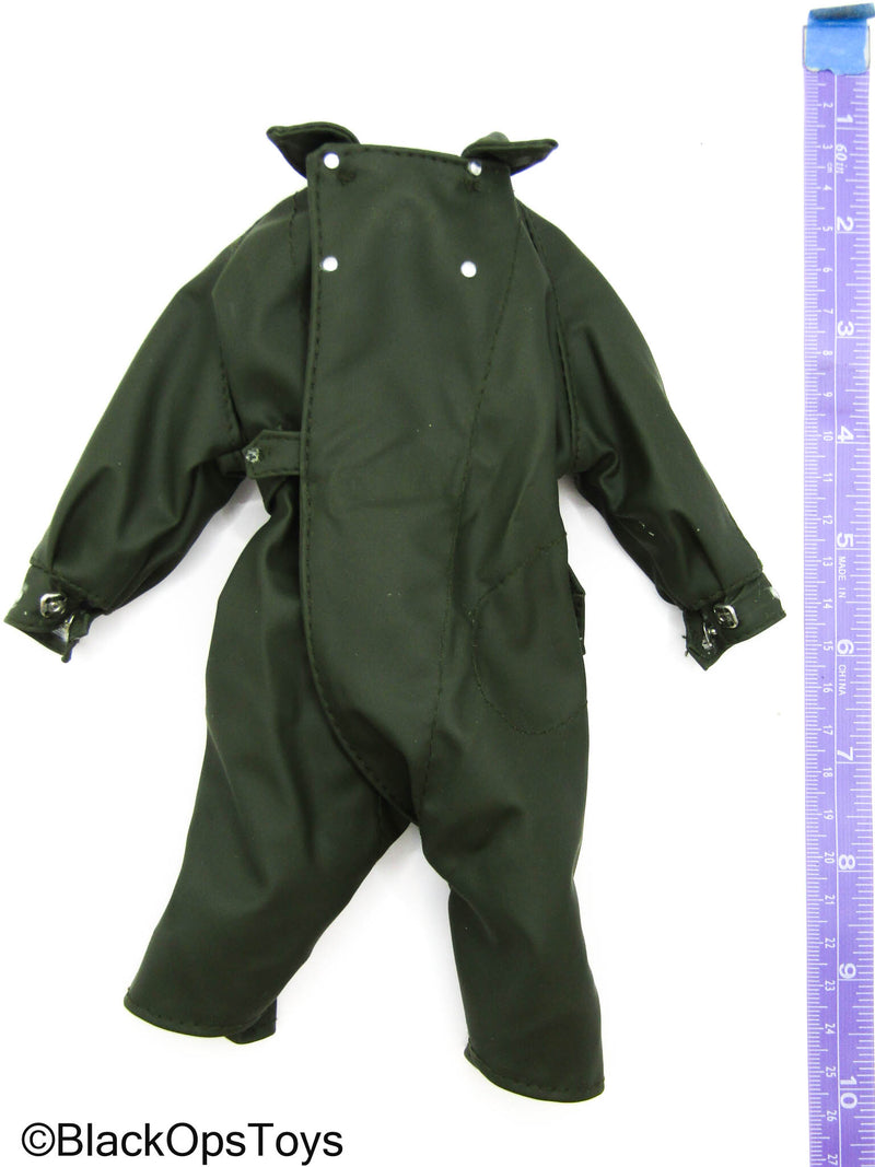 Load image into Gallery viewer, WWII German - Green Rubberized Motorcyclist Rain Suit
