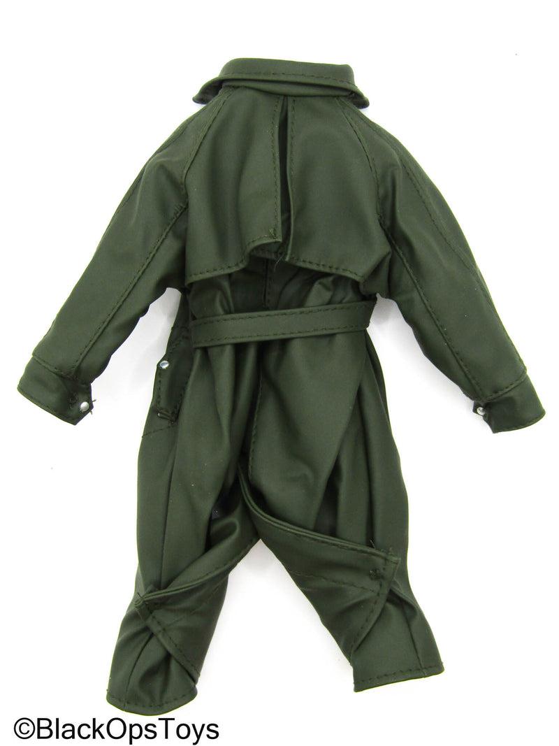 Load image into Gallery viewer, WWII German - Green Rubberized Motorcyclist Rain Suit
