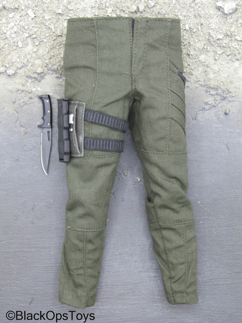 Load image into Gallery viewer, Infinity War - Winter Soldier - OD Green Pants w/Combat Knife
