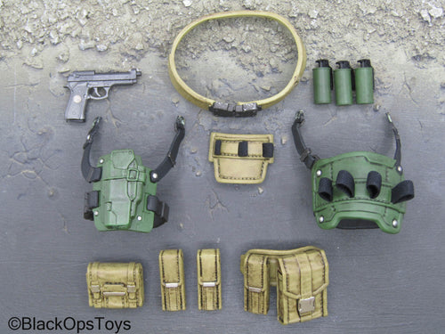 GI Joe Roadblock - Utility Belt Set w/Pistol & Drop Leg Holster & Pouches