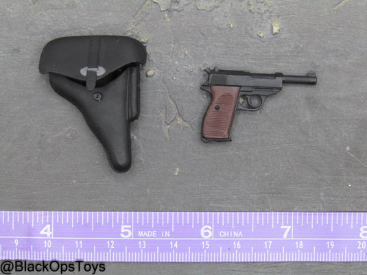 WWII German - Walther P38 w/Black Holster