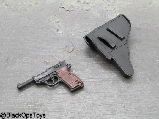 WWII German - Walther P38 w/Black Holster